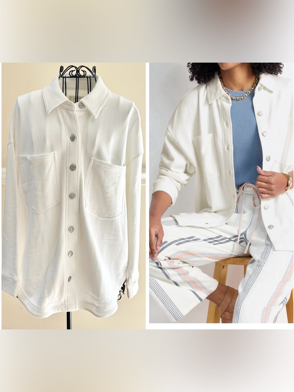 NWT Z Supply All Day Knit Jacket - White